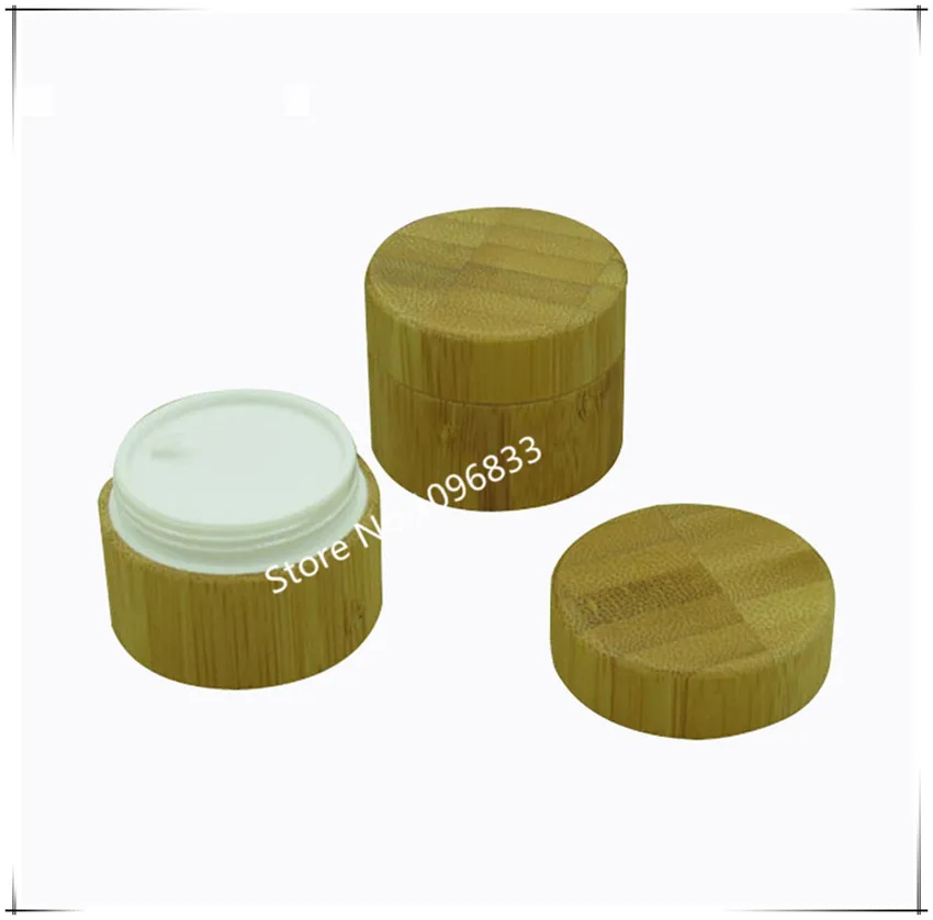 

20PCS Environmental Bamboo Plastic Bottle Cosmetic Cream Jar Container Bottle Refillable Sepcial Bamboo Lid Bottle Jar 15ml 15g
