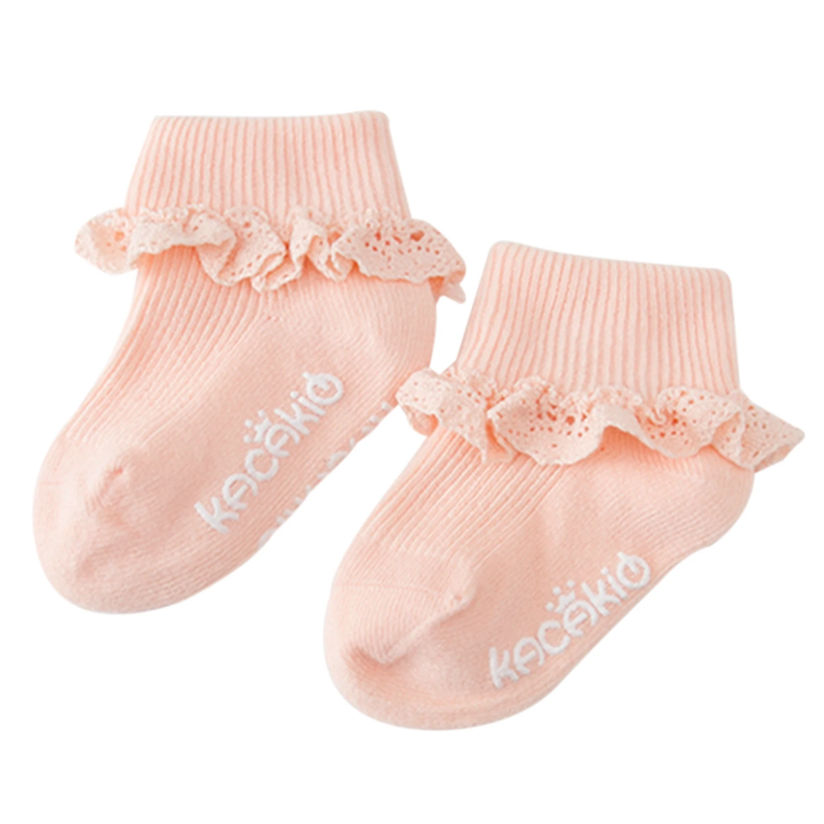 Newborn Baby Girl Socks Lace Flower Cotton Short Infnt Anti Slip Socks