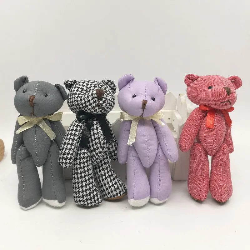 Новые милые медведи бант плюшевые игрушки Вязание плюшевый медведь Кукла Kawaii маленькие плюшевые игрушки мягкие пушистые Медведи Куклы Подарки