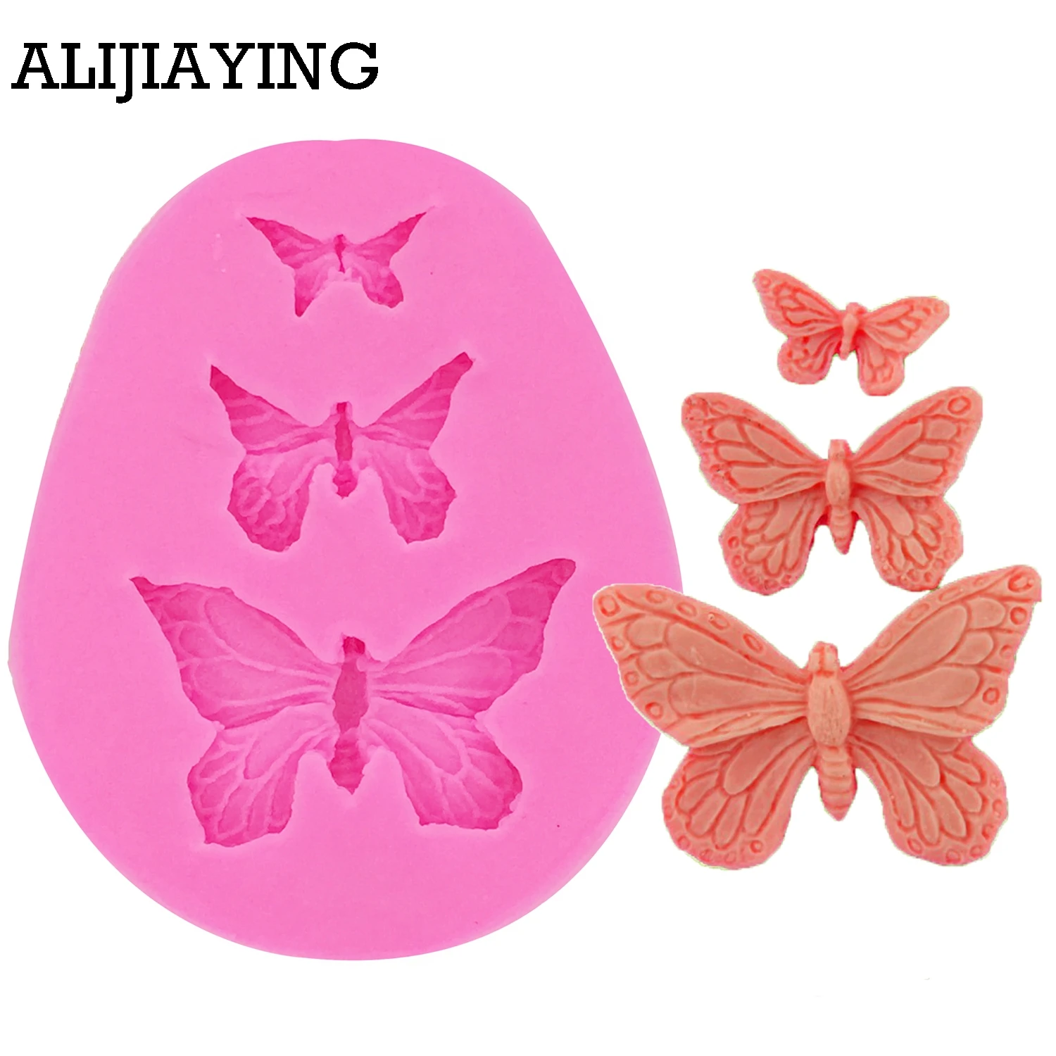 

M0101 DIY Three beautiful butterfly silicone mold fondant cake decoration baking mold Sugar Craft tools