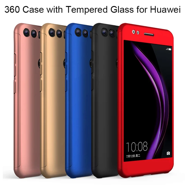 360 Tempered Glass Case for Honor 7A 7C 6C Pro 5X 6X 7X Case for Huawei Y5 Y6 Y7 Prime 2018 Y9 P Smart Case on Honor 10 8 9 Lite