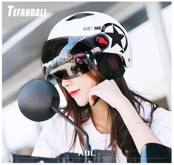 

Motorcycle Helmet Scooter Bike Open Face Half Baseball Cap Anti-UV Safety Hard Hat Motocross Helmet Multiple Color Protect