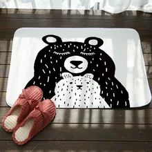 Гостиная спальня Нескользящие коврики дверь в ванную коврики растения цветок печати коврики для пола дома красочный меховой ковер