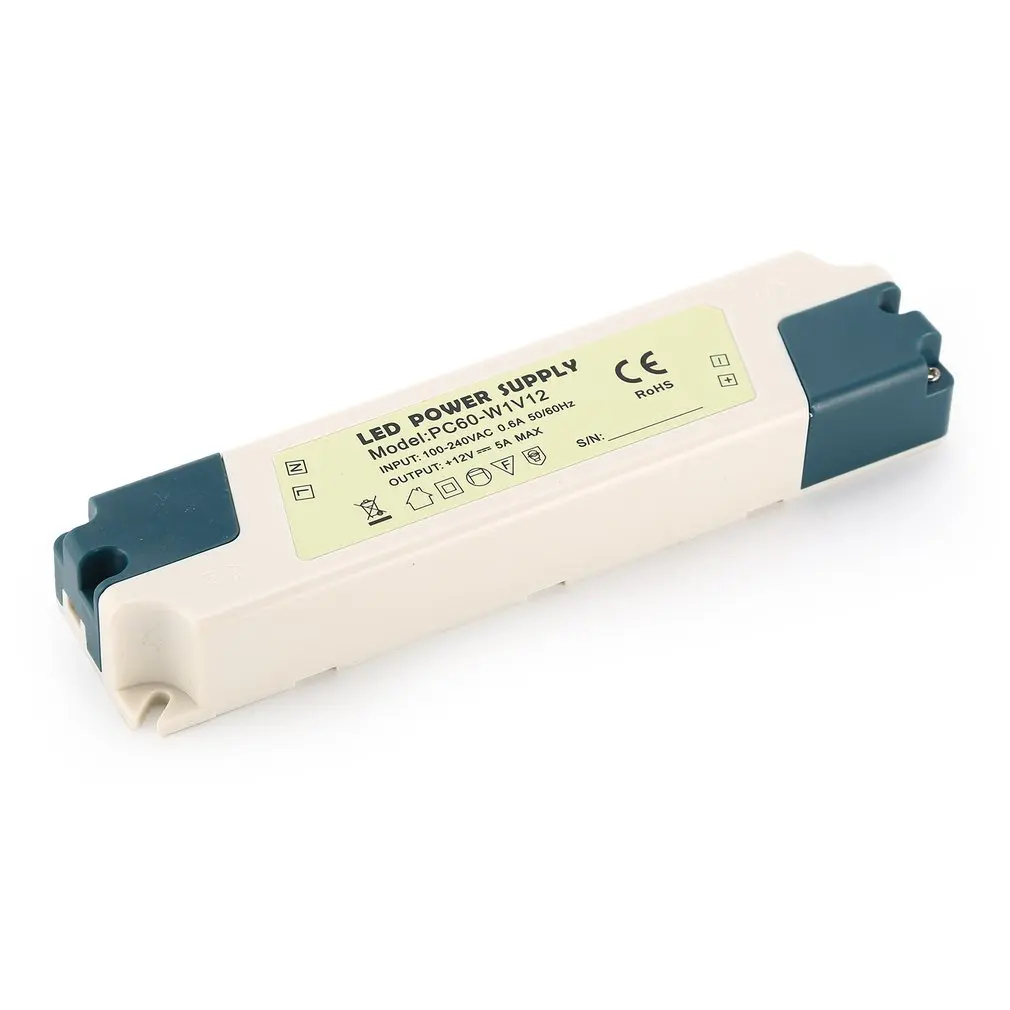 

Dustproof DC 12V 60W LED Switch Power Supply Current Volt Adaptor Lighting Transformers LED Driver Power Adapter