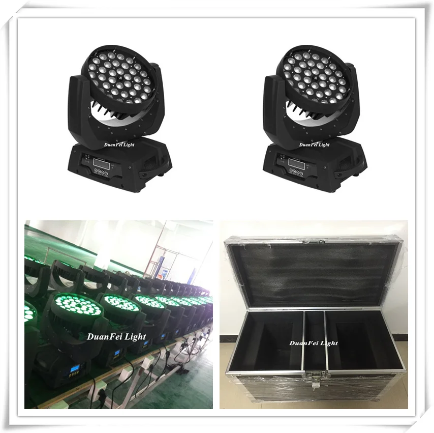 (8 шт./лот + Flightcase) ZOOM Light Lyre Led Wash DMX 512 движущаяся головка 36x10w | Лампы и освещение