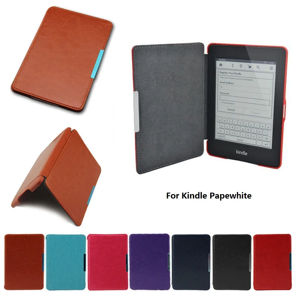 Hard Leather Cover Case for Amazon Kindle Paperwhite 1 2 3in Tablets