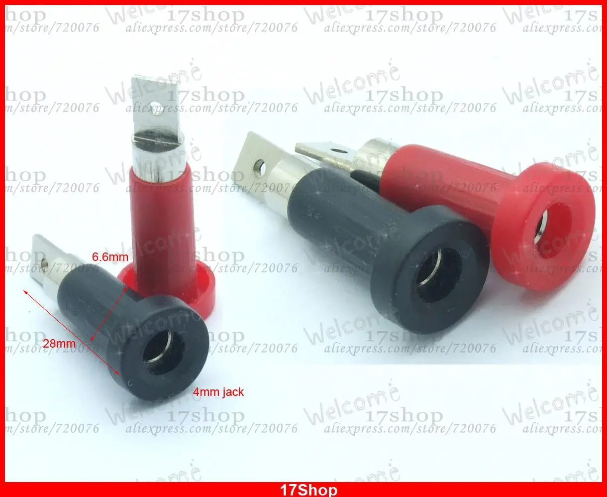 

100PCS Copper 4mm Banana binding posts for 4.0mm jack Terminals for Test Probes