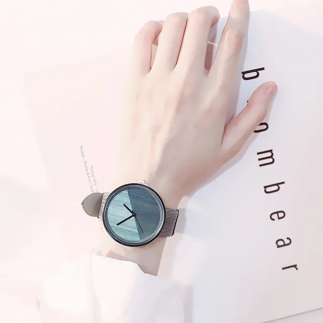 2018 Brand Women Bracelet Watch Fashion Imitation wood grain Leather Simple Wome 2018 Brand Women Bracelet Watch Fashion Imitation wood grain Leather Simple Wome