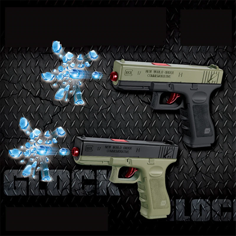 2 шт./компл. пластмассы игрушечный пистолет Glock гель мяч пистолет винтовка воды из бисера оружие на открытом воздухе спортивные игры, игрушки для детей, подарки