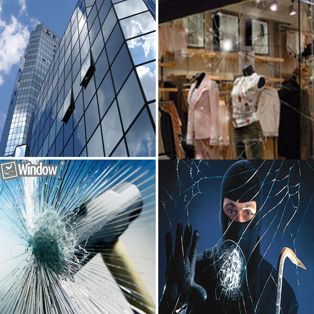 Safety Films Glass shatter resistant Tints Window Film 4Mil /0.1mm