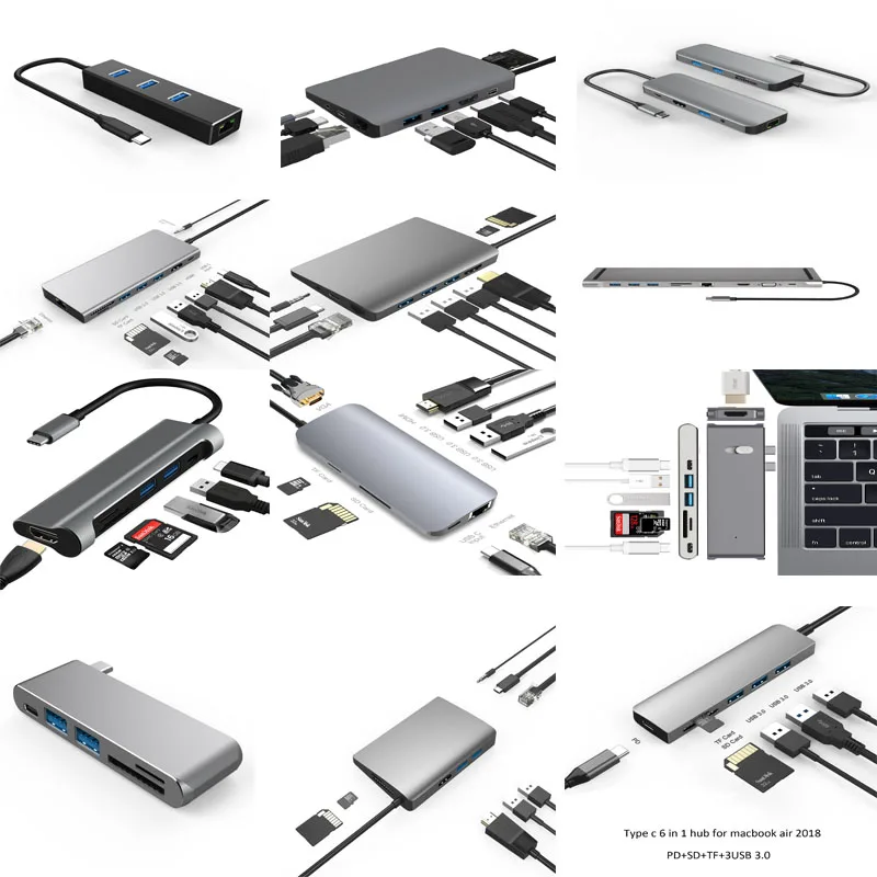 Surface Dock Hub with HD DP Ethernet Lan port USB 2.0/3.0 Port Docking Station for Microsoft Surface Pro  5 6