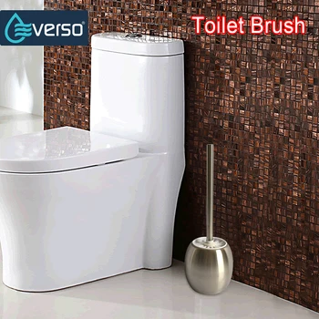 

EVERSO 1 Set Stainless Steel Toilet Brush Holders Bylon Brush Toilet Cleaning Brush Bathroom Hardware