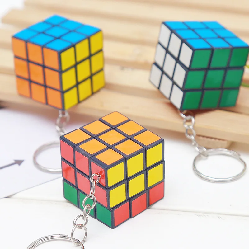 

Magic Cubes Keychain 3x3x3 3CM Magic Cubes Pendant Twist Puzzle Toys for Children Gift Magic Cube Fidget Toy Autism Toys