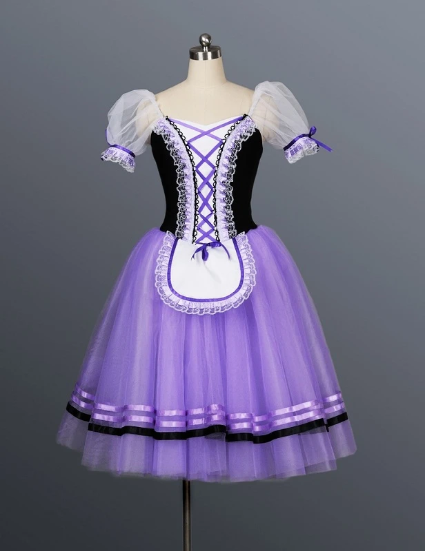 purple peasant dress