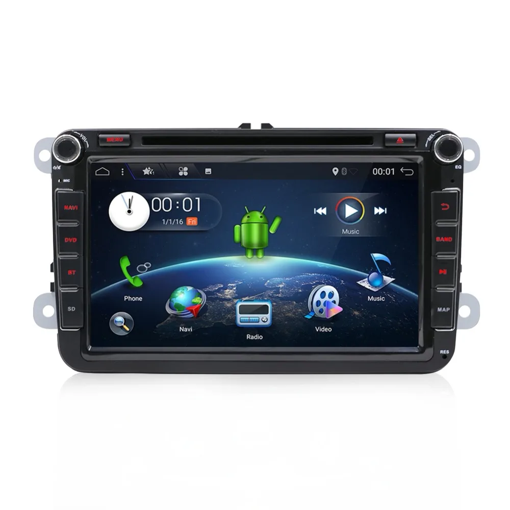 Clearance Android 7.1 8" 2 din Car DVD GPS 3G/4G radio stereo player SWC for Volkswagen VW golf 6 touran passat B7 sharan Touran polo seat 1