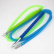 Shisha шланг силиконовая трубка для кальяна с металлическим мундштуком Sheesha Narguile Кальян Шиша Кальян шланги кальяна длиной 1,8 м