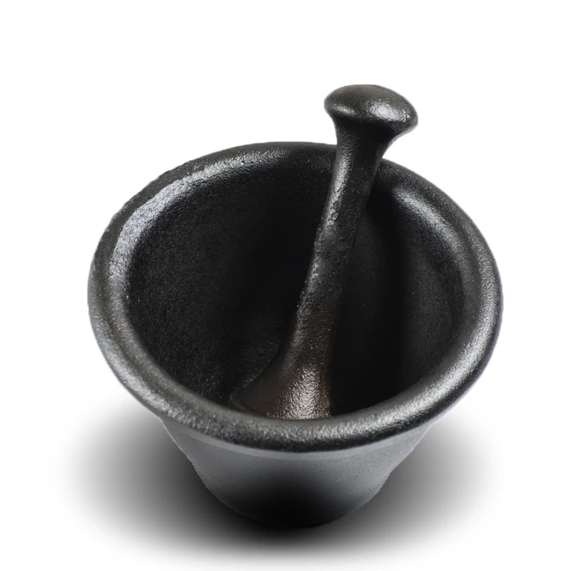 

Multipurpose Uncoated Cast Iron Mortar And Pestle Manual Herb Mills Mincers Spices Pepper Grinder Garlic Press Crusher
