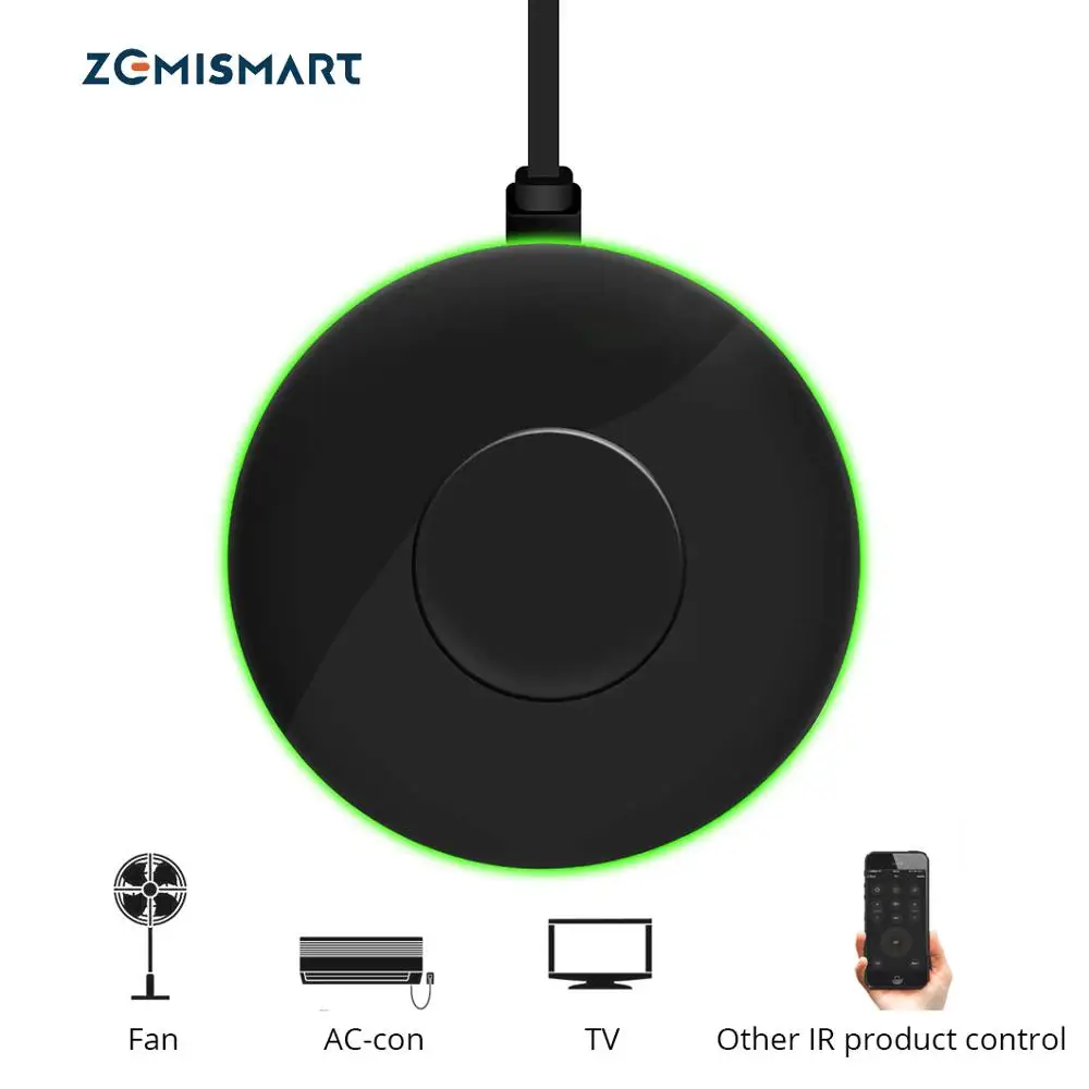 Zemismart IR Bridge Control Fan TV Кондиционер для приложения Smart Life Google Home Alexa Echo Универсальный пульт дистанционного управления