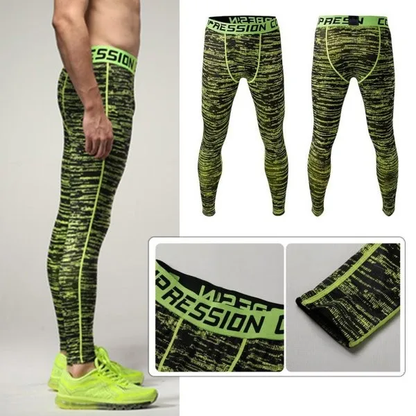 Новое поступление мужские многоцветные компрессионный базовый слой беговые камуфляжные штаны занятие по фитнесу брюки для тренировок