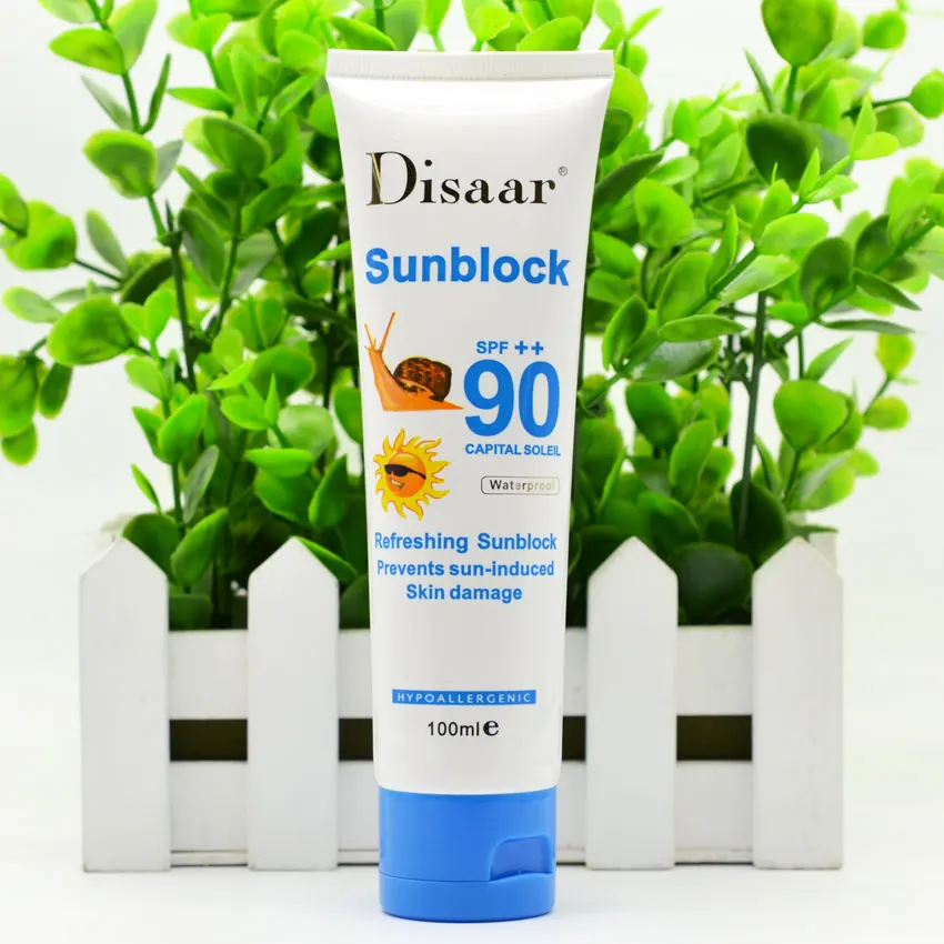 Улиточный солнцезащитный крем 100 мл, защитный крем для лица Disaar Sunblock 90++ защитный крем для пигментации SPF