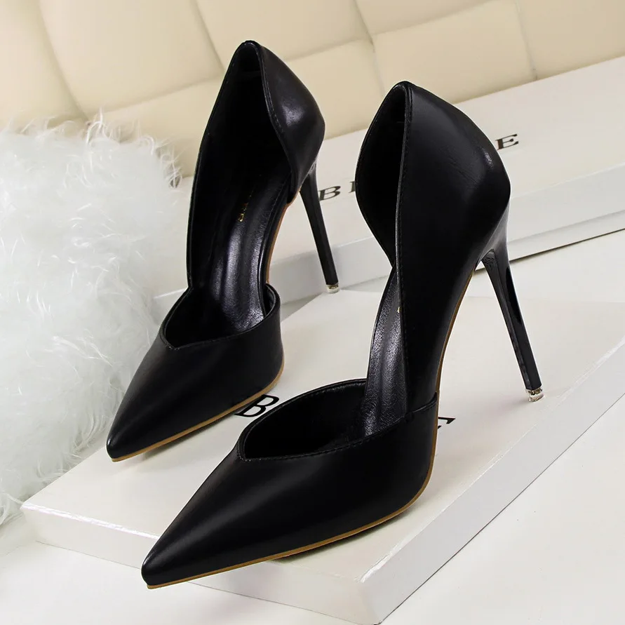 Concise High Heels Women Pumps Shoes Yellow White Thin Heels Shoes Women Fashion Sexy Bride Wedding Shoes Ladies Pumps Stiletto