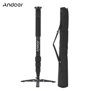 

Andoer TP-340C Portable Carbon Fiber Camera Monopod 34mm Pipe Diameter with Three-Legged Supporting Stand for DSLR Cameras