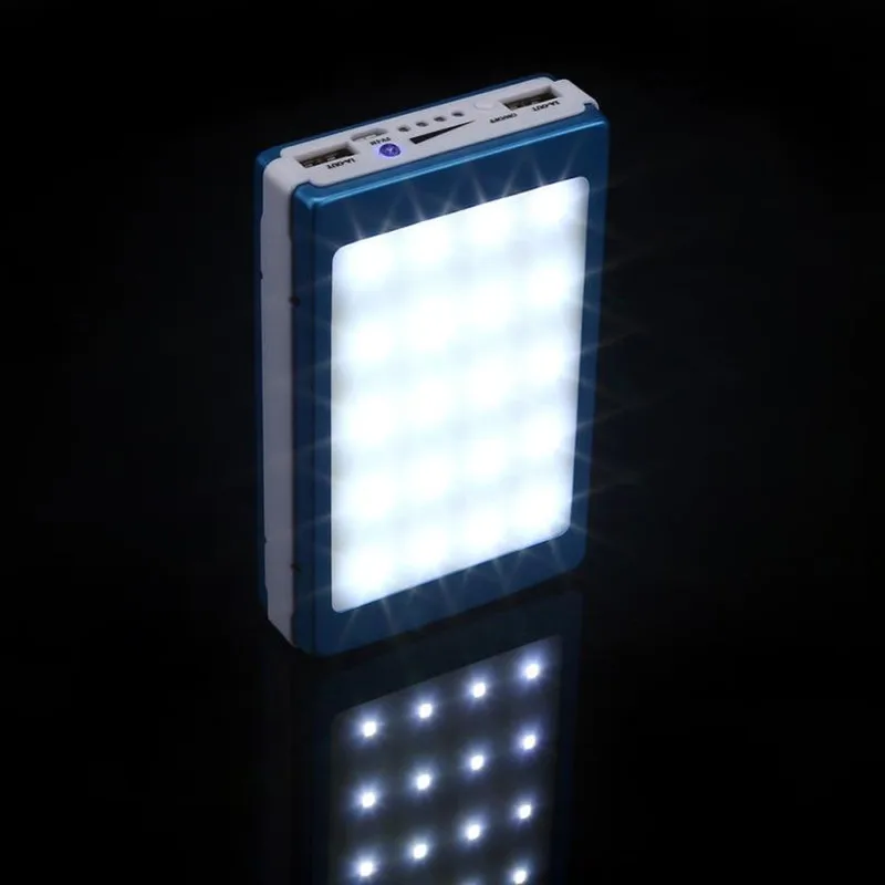 10000 mAh солнечный банк силы Dual USB Внешние поликристаллические солнечные батареи с 20