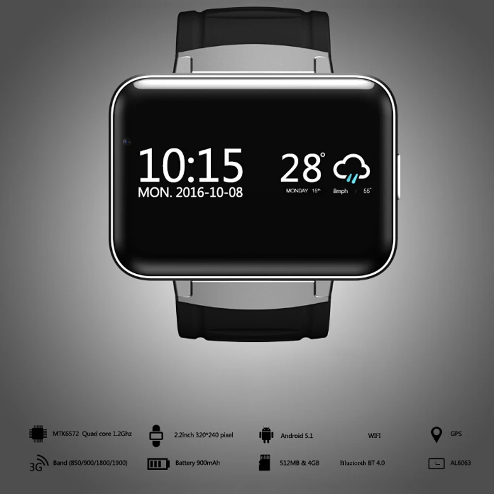 

DM98 Smart Watch Fitness Tracker Wristband Watch Android System GPS WIFI Smart Phone Watch For Mobile Phones
