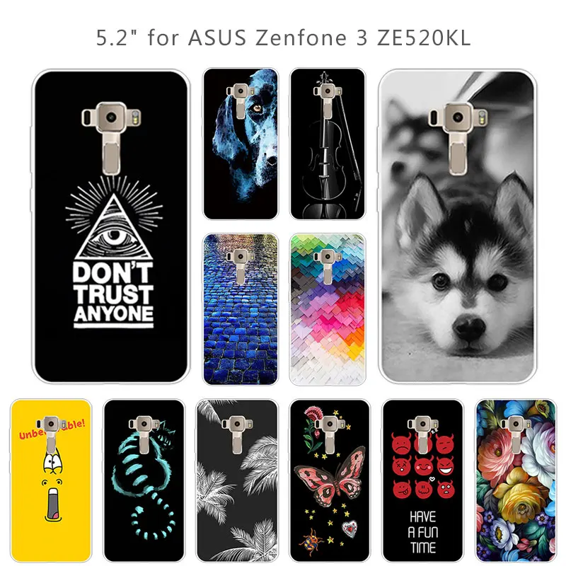 for Asus Zenfone 3 ZE520KL Back Cover Clear Soft TPU Silicon Capa DIY Brick Road Phone Cases Shell |