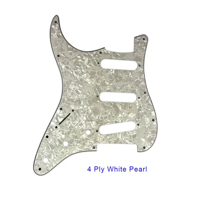 Battipenna Per Telecaster Mancino Musiclily - 8 Fori, 4 Strati White Pearl, Per Fender USA/Messico