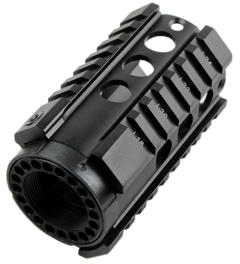 

Funpowrland free shipping Tactical T-Series 4/15 Free Float 4 Inch circular hole Handguard Quad Rail Mount