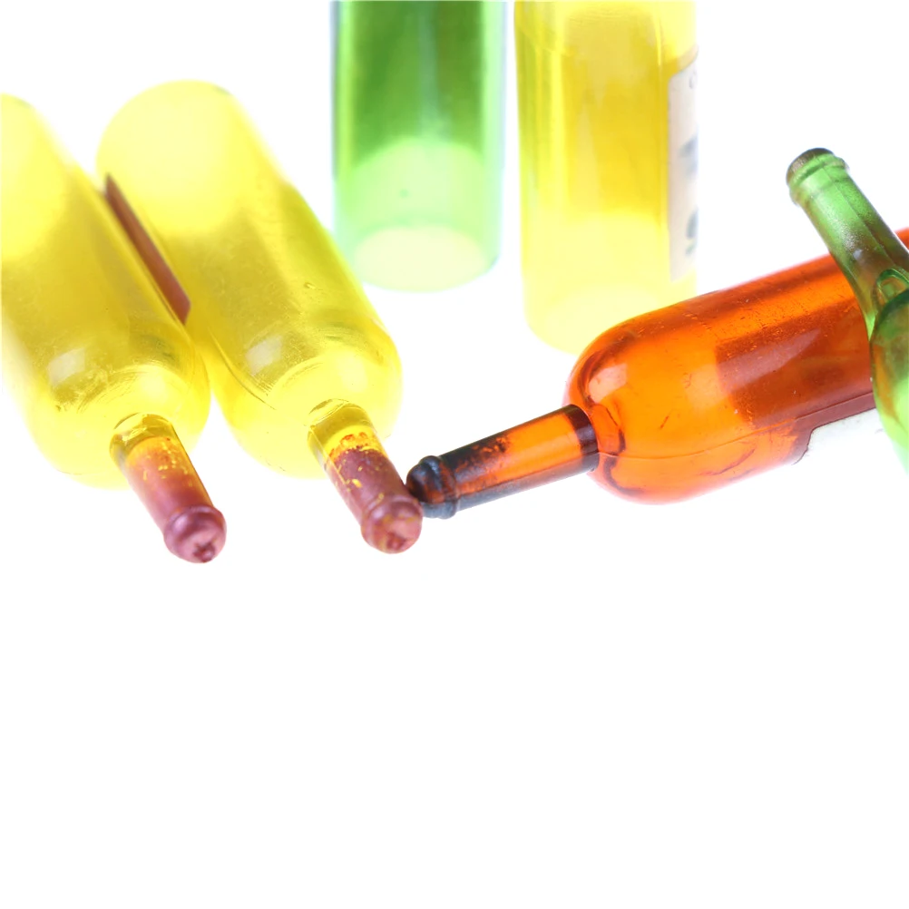 6Pcs Colorful Wine Bottles Miniature For 1:12 Dollhouse Kitchen Decor Hot New