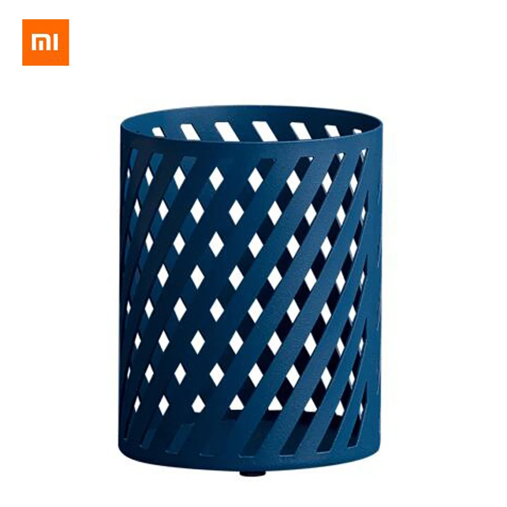 

2color Xiaomi Have Fantastic Home Wrought Iron Twill Pen Holder 8*10cm Openwork Twill Design Versatile Use Exquisite Workmanship