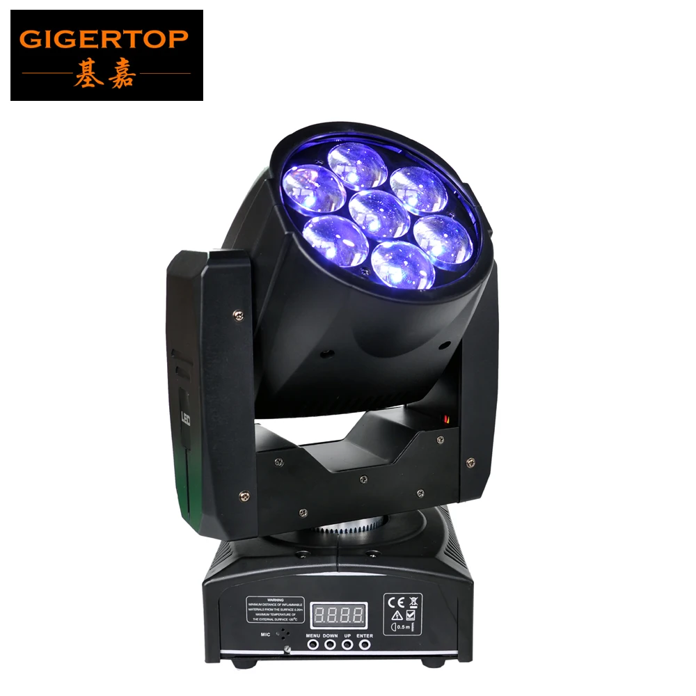 

TIPTOP TP-L6W5 95W LED Moving Head Zoom Light Mini 7*12W High Power RGBW 4IN1 Color Mixing DMX 16 Channel Zoom led stage light