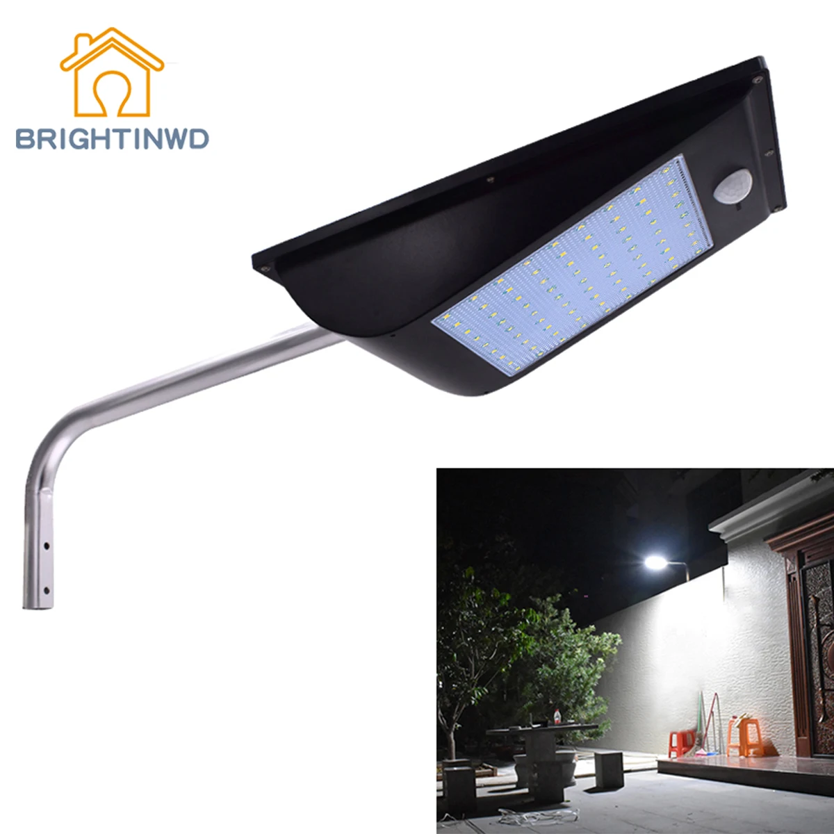 Outdoor IP65 Zonne-straat Licht 1000 Lumen 81 LED Geïntegreerde Motion Sensor Solar Lampen Tuindecoratie Solar Licht Outdoor IP65 Zonne-straat Licht 1000 Lumen 81 LED Geïntegreerde Motion Sensor Solar Lampen Tuindecoratie Solar Licht