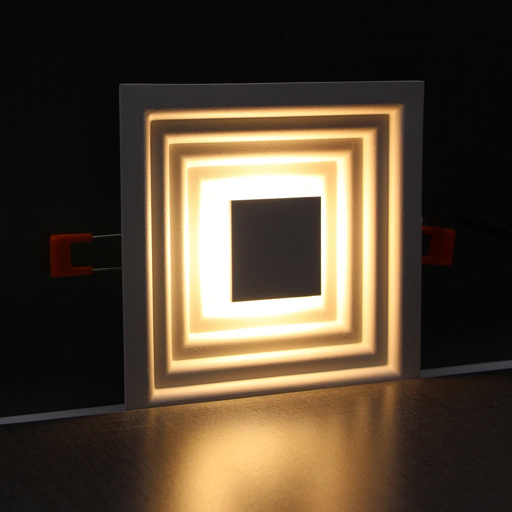 

ZEROUNO LED Down light Indoor Lamparas Ultra Thin Panel Light Square Downlight 6W 12W Real Power Kitchen Bed Room Led Lights