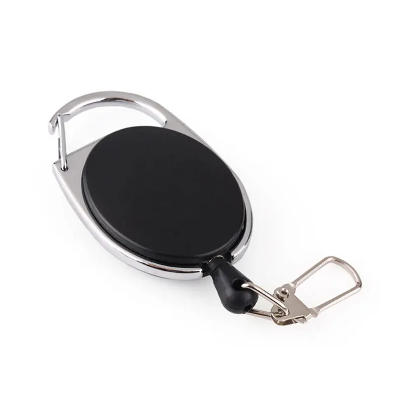 

Metal Retractable Pull Chain Key Ring Chain Reel Recoil Keychain Keyring Holder