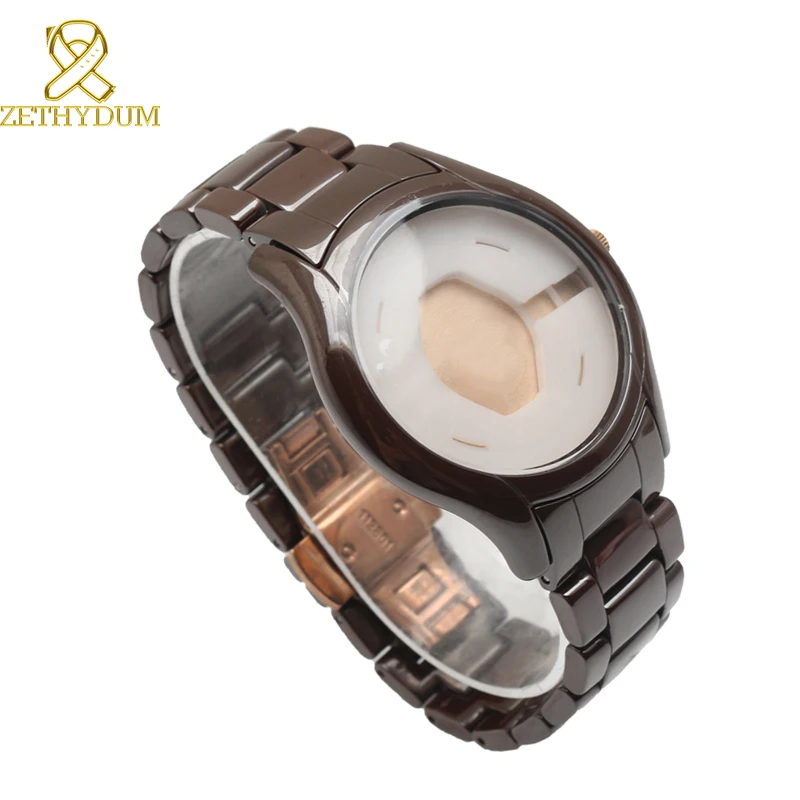 

Ceramic watchband bracelet watch strap for AR1444 wristwatches band 22mm brown watchband+watchcase watch accessories