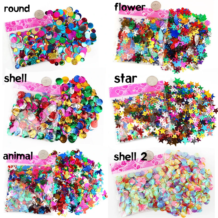 Mini Mixed Flower Sequin Paillette Sewing Scrapbooking Craft accessories lentejuelas