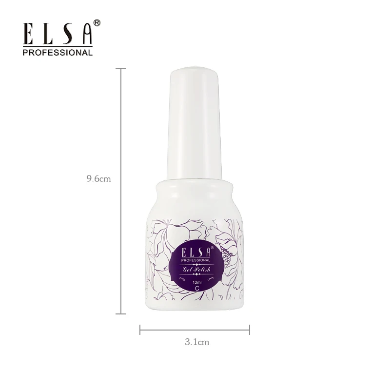 ELSA 12 мл Гель-лак для ногтей Гибридный лак фиолетового цвета Полупостоянный светодиодный Гель-лак нужна Светодиодная лампа УФ-гель для ногтей эмаль
