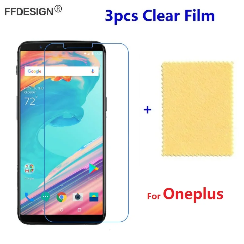 

3pcs Clear LCD Screen Protector For OnePlus 6 5T 5 3T 3 2 1 Oneplus One Plus 6 5T Protective Film Screen Cover Foil Guard Saver