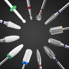 Kads 3 шт./компл. 11 дизайн; многоразмерные х/керамика& Нержавеющая сталь дрель, маникюр, машинка для маникюра, сверла для ногтей оборудование буровой головки