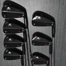 TOUR MB Black Skull iron golf forged iron golf club 4-9, P, набор из 7 R/S крышка головки стальной стержень