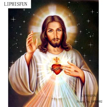 

Full Square Diamond 5D DIY Diamond Painting "jesus cross" 3D Embroidery Cross Stitch Painting Decor