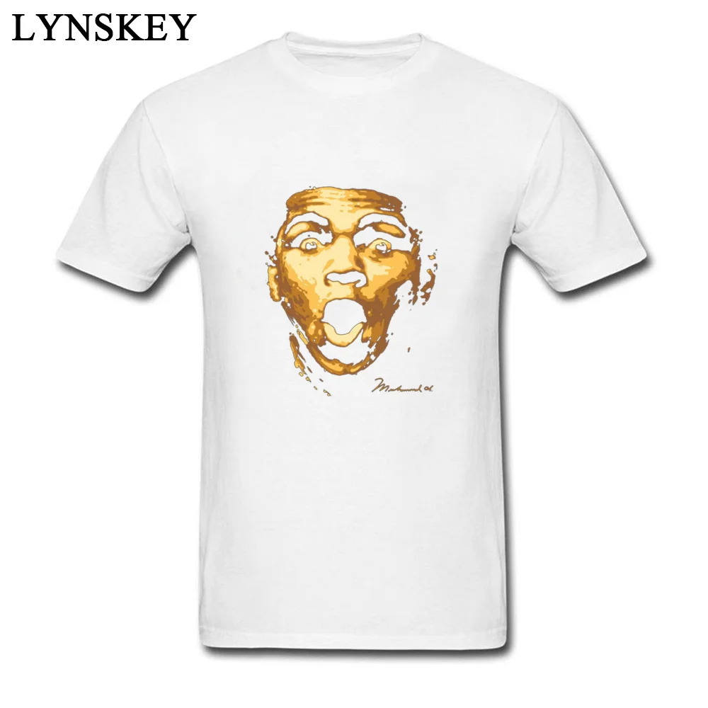 Normal T Shirt Fashion Round Collar Muhammad Ali Wallpapers 100% Cotton Fabric Men's Tops Shirt Classic Short Sleeve Tee-Shirt Muhammad Ali Wallpapers white