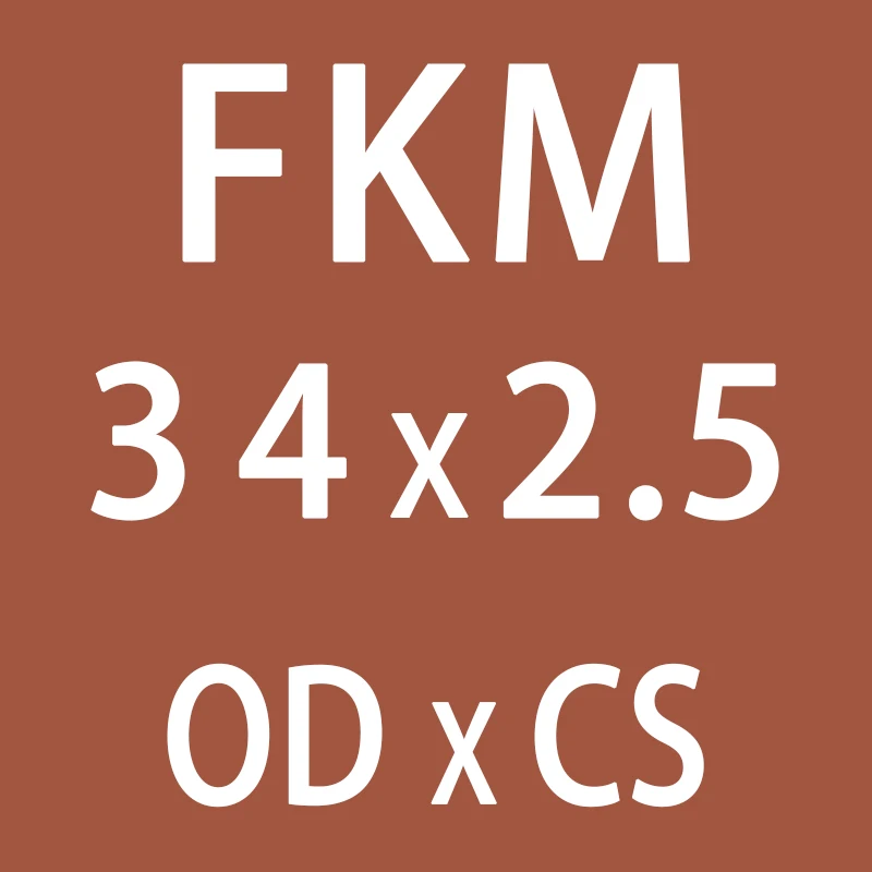 3 шт. фторкаучук кольцо коричневый FKM уплотнительное кольцо OD31/32/33/34/35/36/37/38/39/40*2,5 мм резиновое уплотнительное кольцо-уплотнитель масла уплотнительные кольца - Цвет: OD34mm