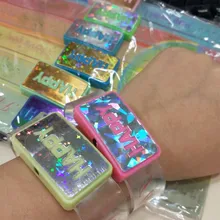 led toys 20pcs lot HAPPY led Flashing wrist bandle led bracelet Kids glowing light up toy
