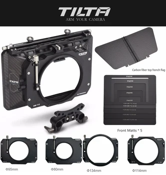 

Tilta MB-T12 Camera Cage 4*5.65 Lightweight Carbon Fiber Matte box (Clamp on) 15mm Rod Adapter for 5D4 RED ARRI SONY DSLR Rig
