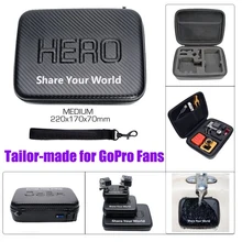 Promotion Travel Storage Collection bag Case for Go Pro Hero 5 4/3+/3 M10 M20 SJ4000 SJ6000 SJ7000 Xiaoyi SOOCOO Action Cam