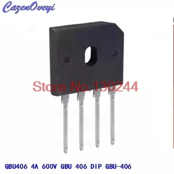 

10pcs/lot GBU406 Bridge Rectifier Diode 4A 600V GBU-4 (SIP-4) Single Phase Full Wave 4 Amp 600 Volt GBU 406 In Stock